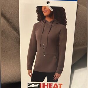 32 Degrees Heat Tan Taupe Hoodie Women’s Coat Jacket Sweatshirt